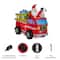 Glitzhome® 7ft. Inflatable Santa in Truck With Lights